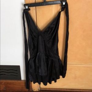 Chloe black silk Halter Top